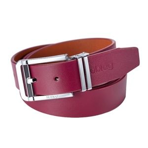 Noblag Men's Dress Belt Clamp Burgundy